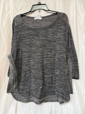 Rebecca Malone Gray Plus Size Sweater Top 1X